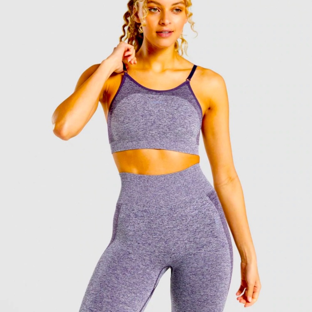 Gymshark Flex Strappy Sports Bra - Purple Marl